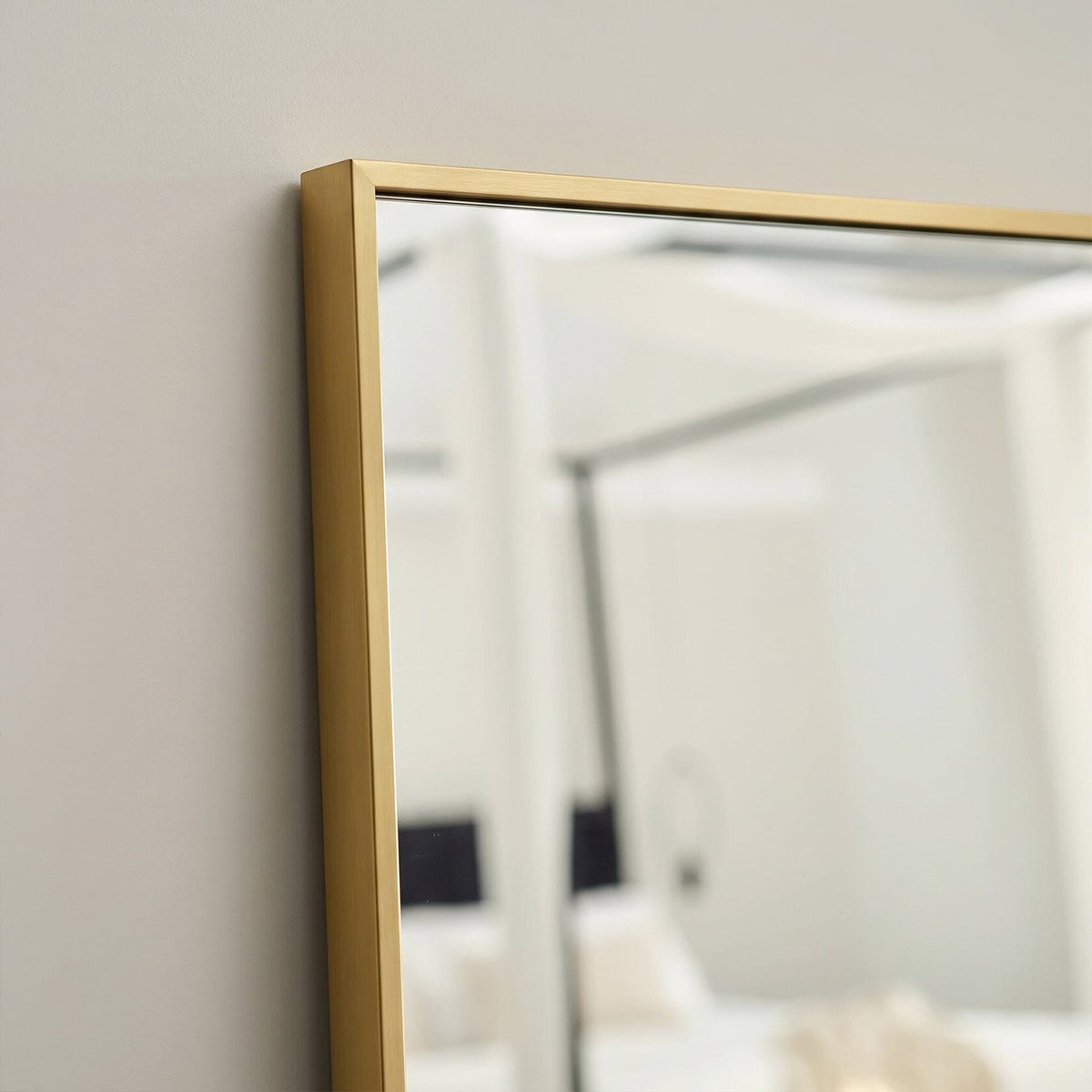 Hensall 140X40cm Metal Rectangular Mirror - Gold