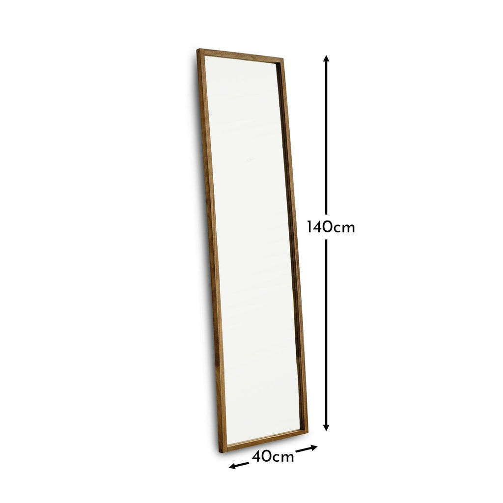 Hensall 140x40cm Wooden Mirror - Natural