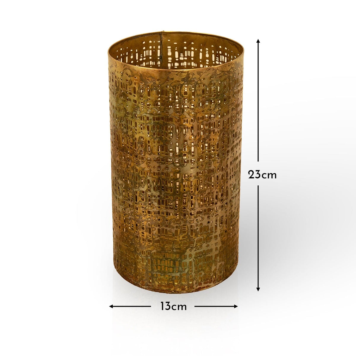Herriard Metal Lantern - Set Of 2 - Gold