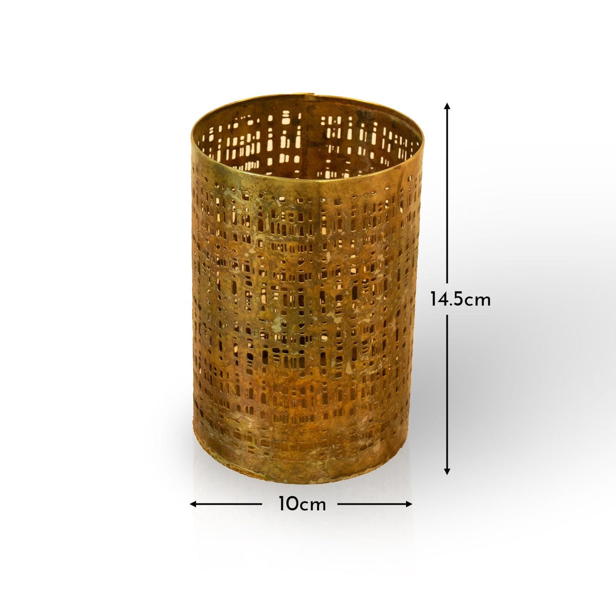 Outlet - Herriard 14.5cm Metal Lantern - Gold