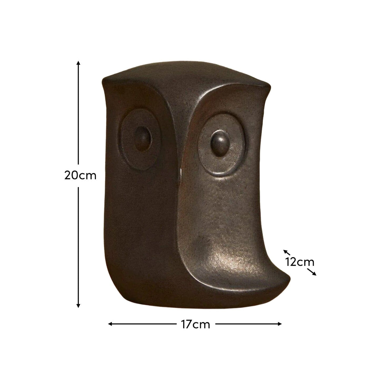 Hudswell 20cm Ceramic Owl Ornament - Black