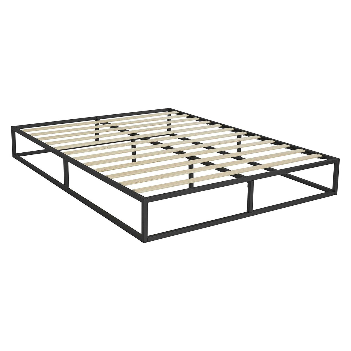 Outlet – Indy Double Platform Bed - Black Metal
