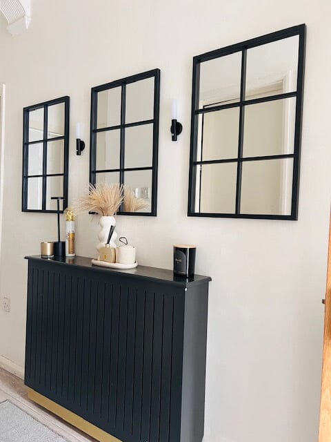 Iliana Medium Radiator Cover in Charcoal Grey