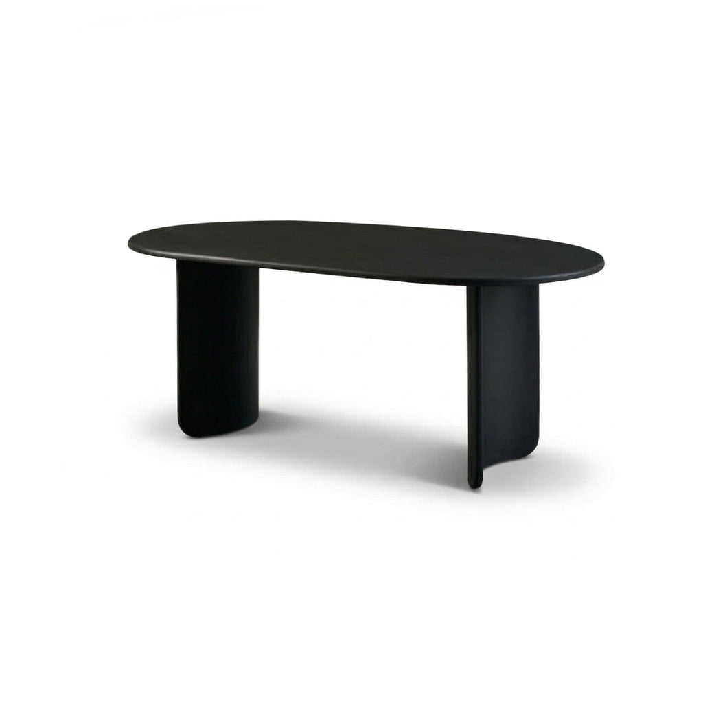 Imogen Jet Black Mango Wood Dining Table - 190cm