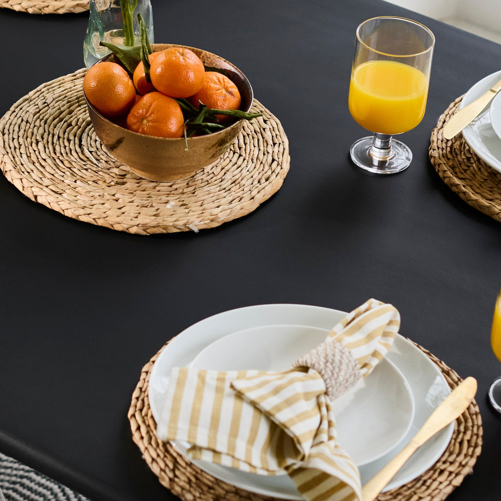 Imogen Jet Black Mango Wood Dining Table - 190cm