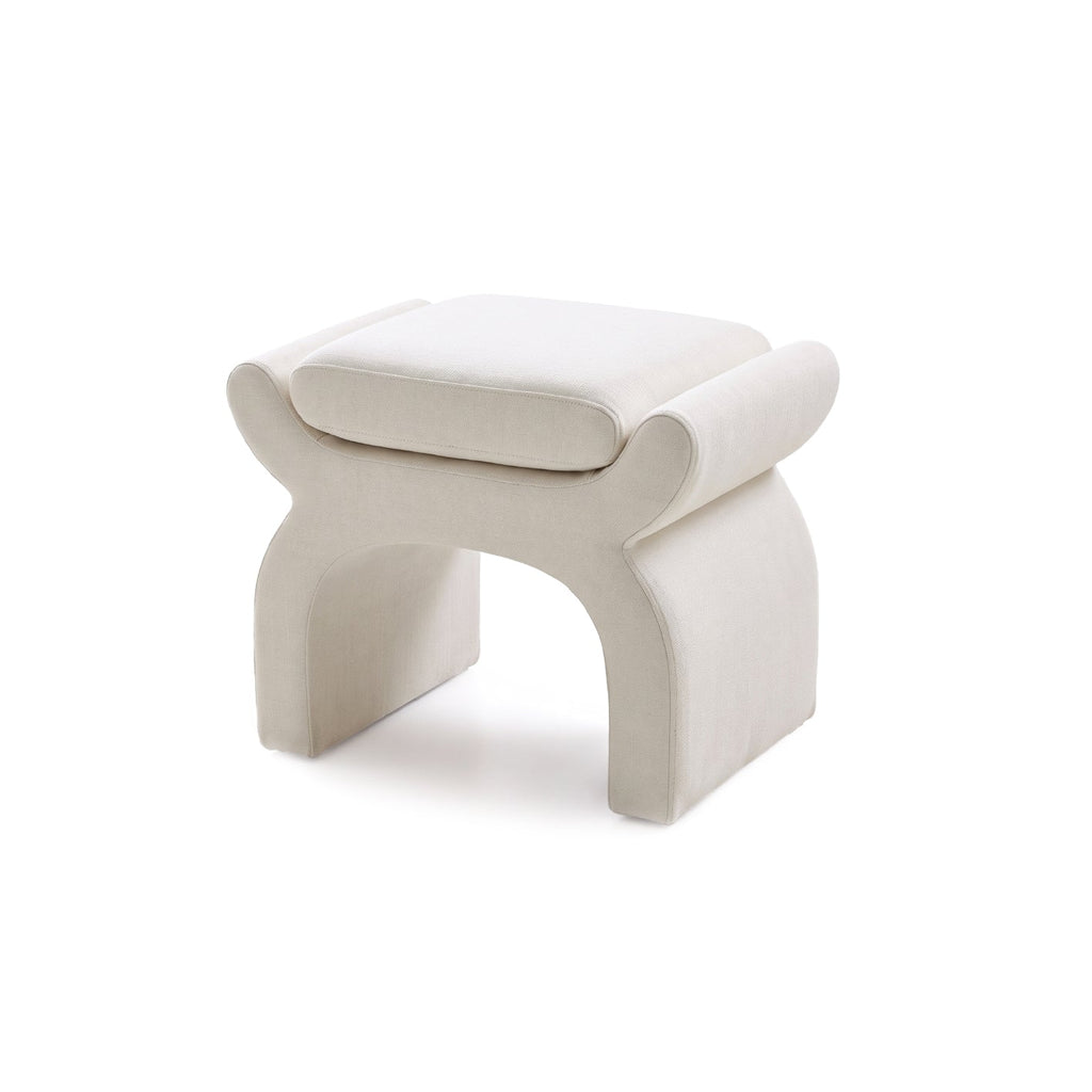 Iver Footstool - Oyster White