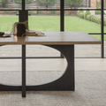 OUTLET - Jade Mango Wood Dining Table - Rectangular - Black Legs