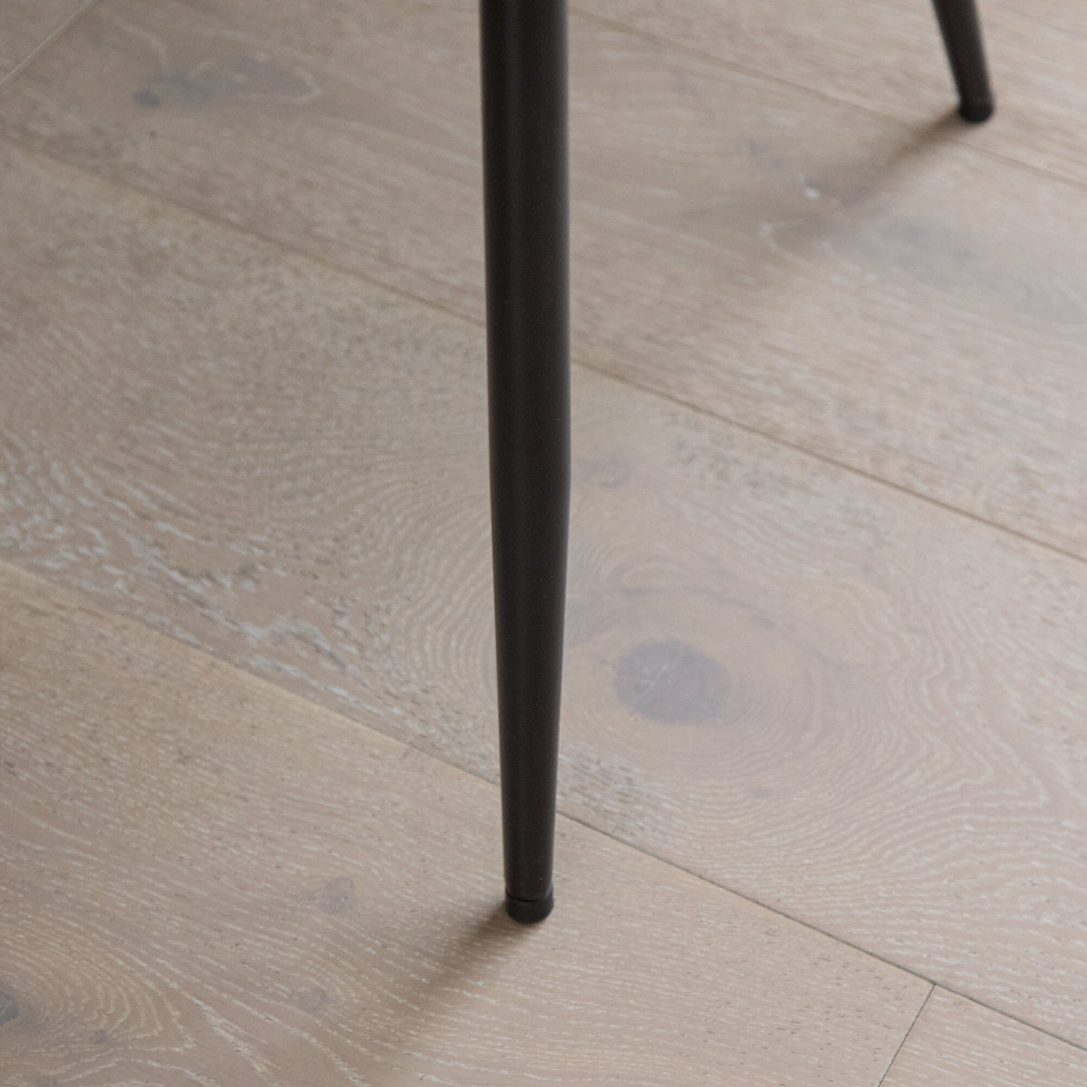 Cleo Soft Beige Dining Chairs - Set of 2 - Black Legs