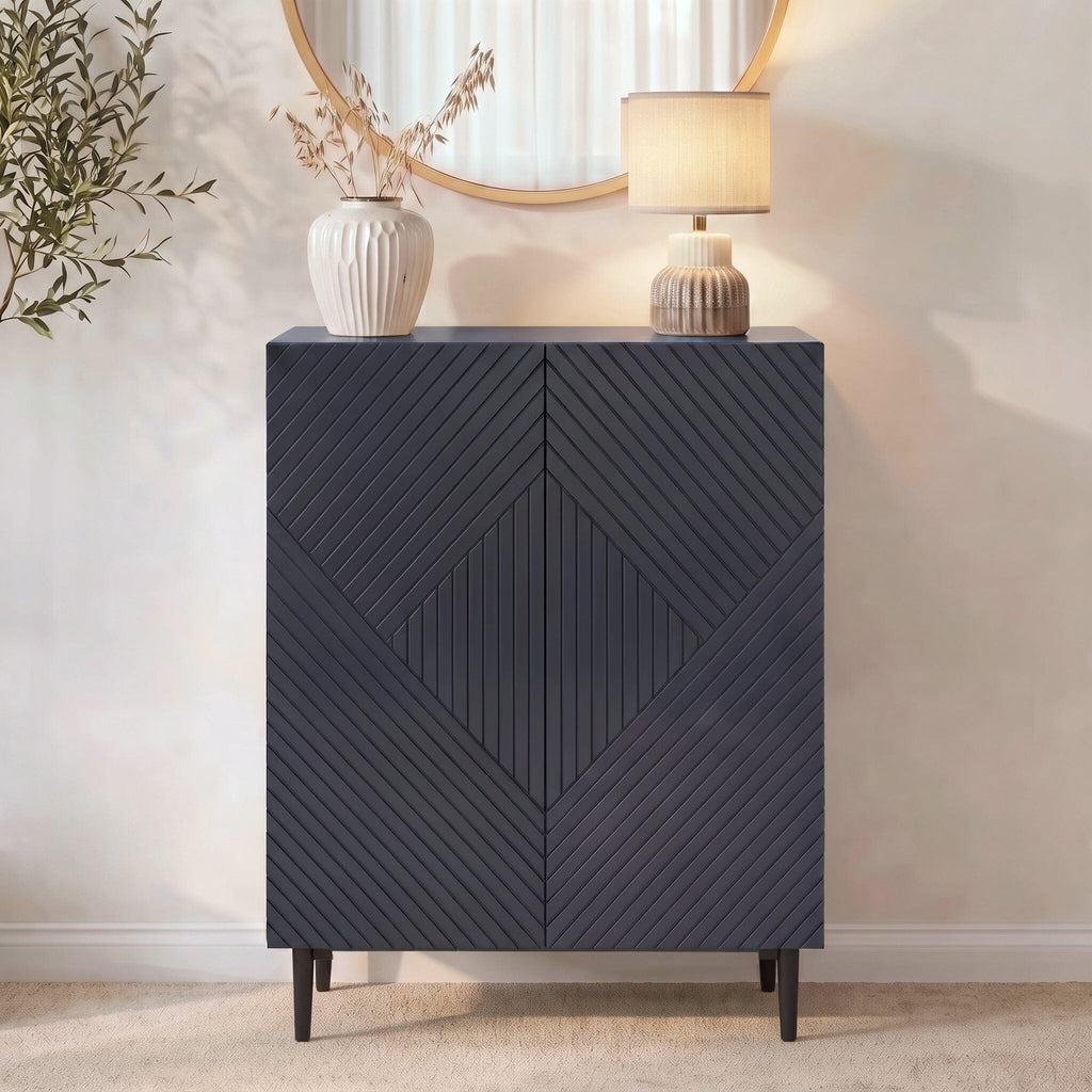 Jack 2 Door Small Sideboard - Geometric Blue