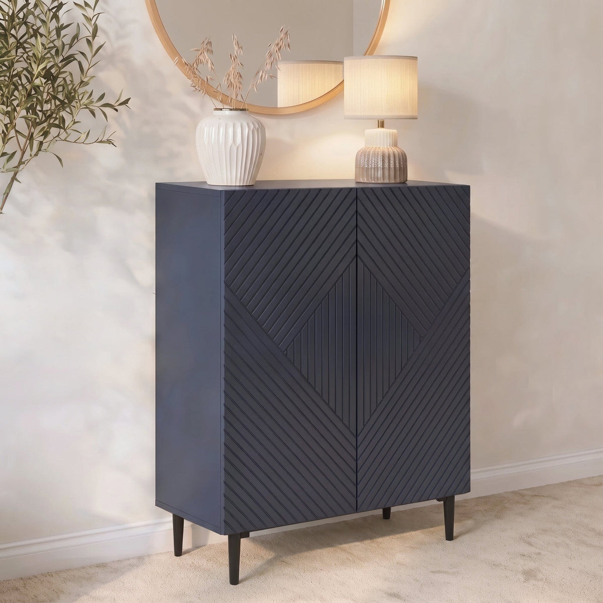 Jack 2 Door Small Sideboard - Geometric Blue