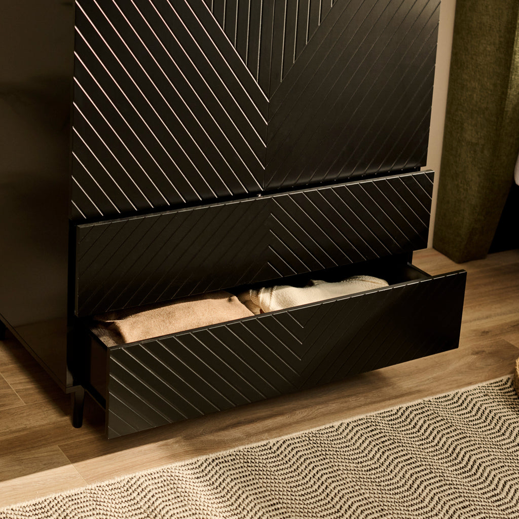 Jack Double Wardrobe - Black