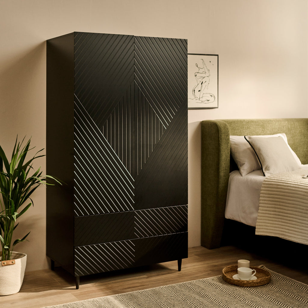 Jack Double Wardrobe - Black