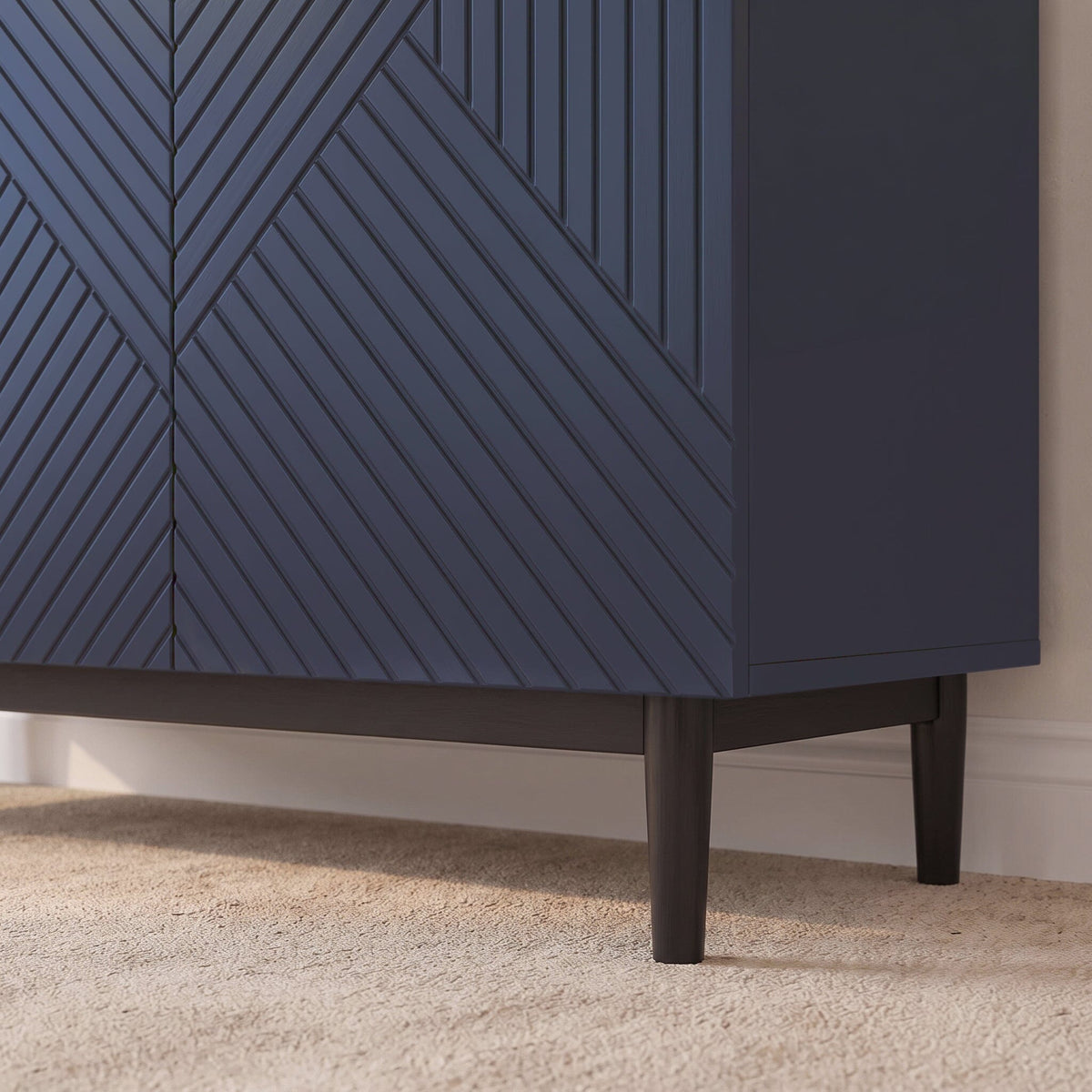 Jack 3 Door Large Sideboard - Geometric Blue