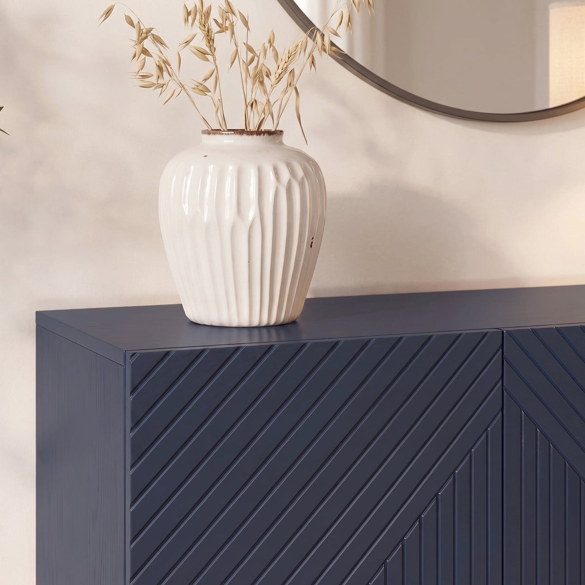 Jack 3 Door Large Sideboard - Geometric Blue