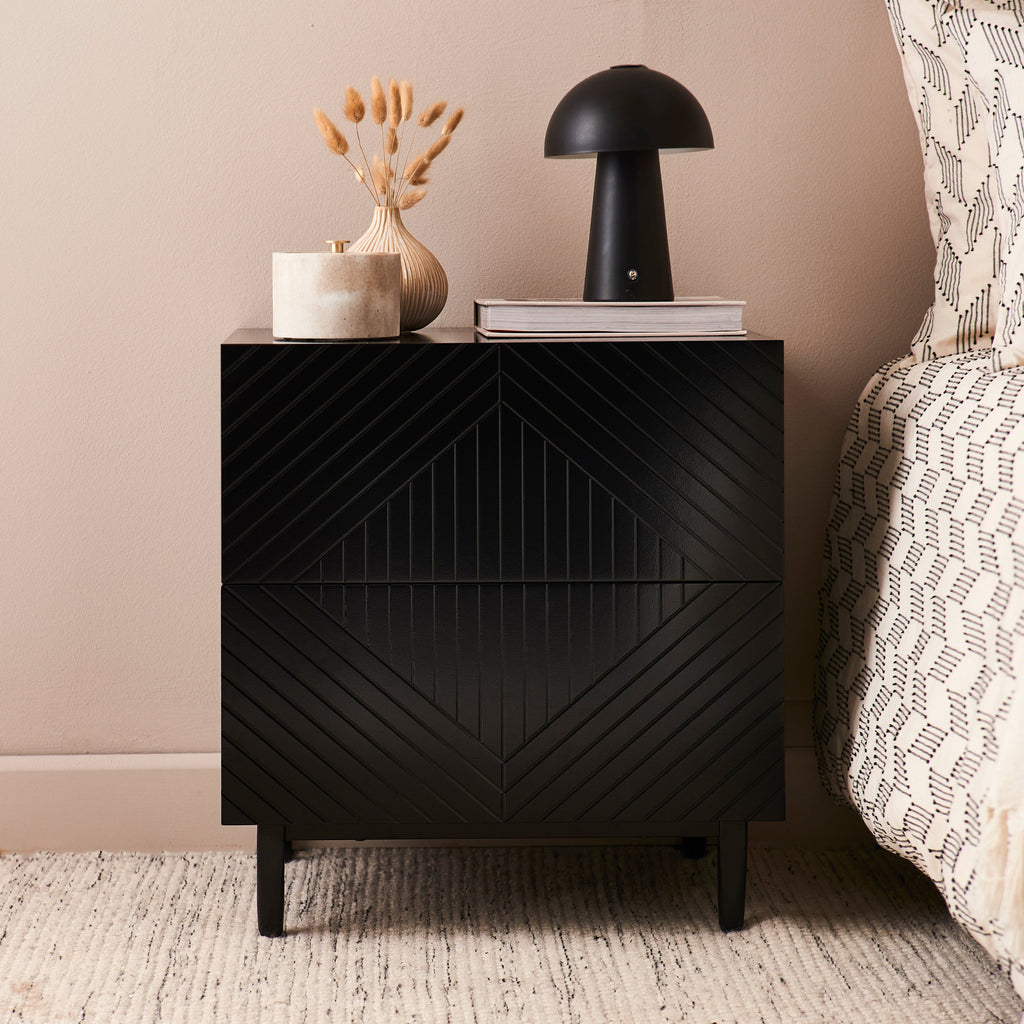 Outlet - Jack Bedside Table - Black