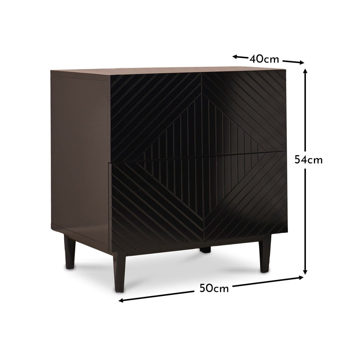 Outlet - Jack Bedside Table - Black