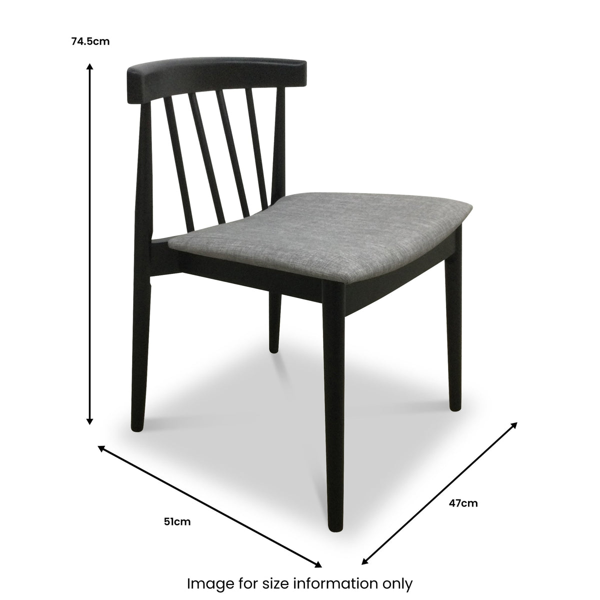 Jackson Dining Chair with Black Frame