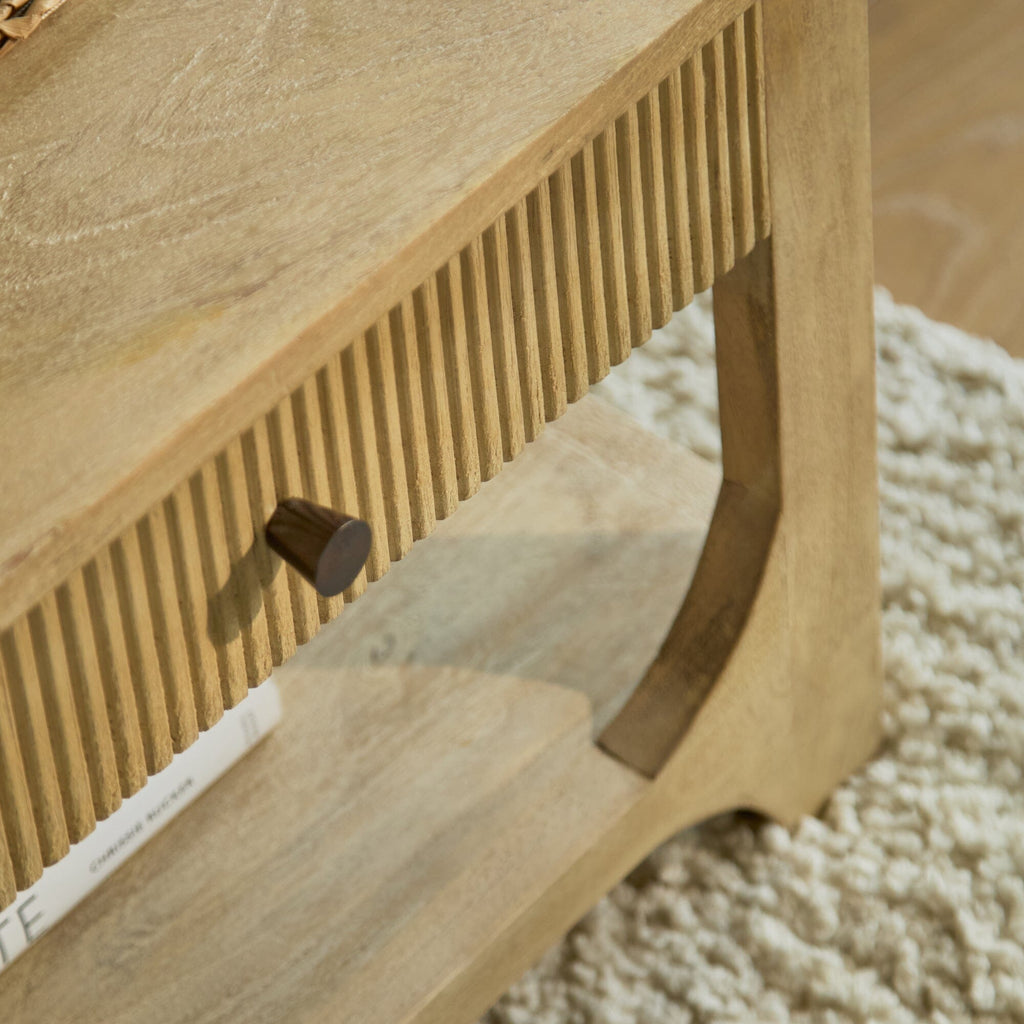 Outlet - Jade Chalked Mango Wood Rectangular Coffee Table