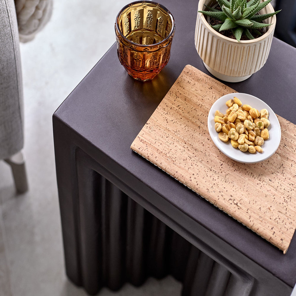 Karasi Black Concrete Side Table
