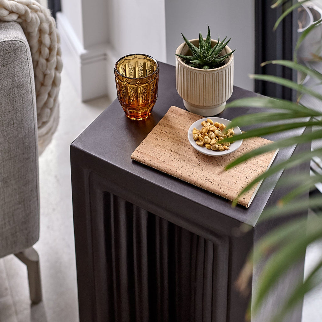 Karasi Black Concrete Side Table