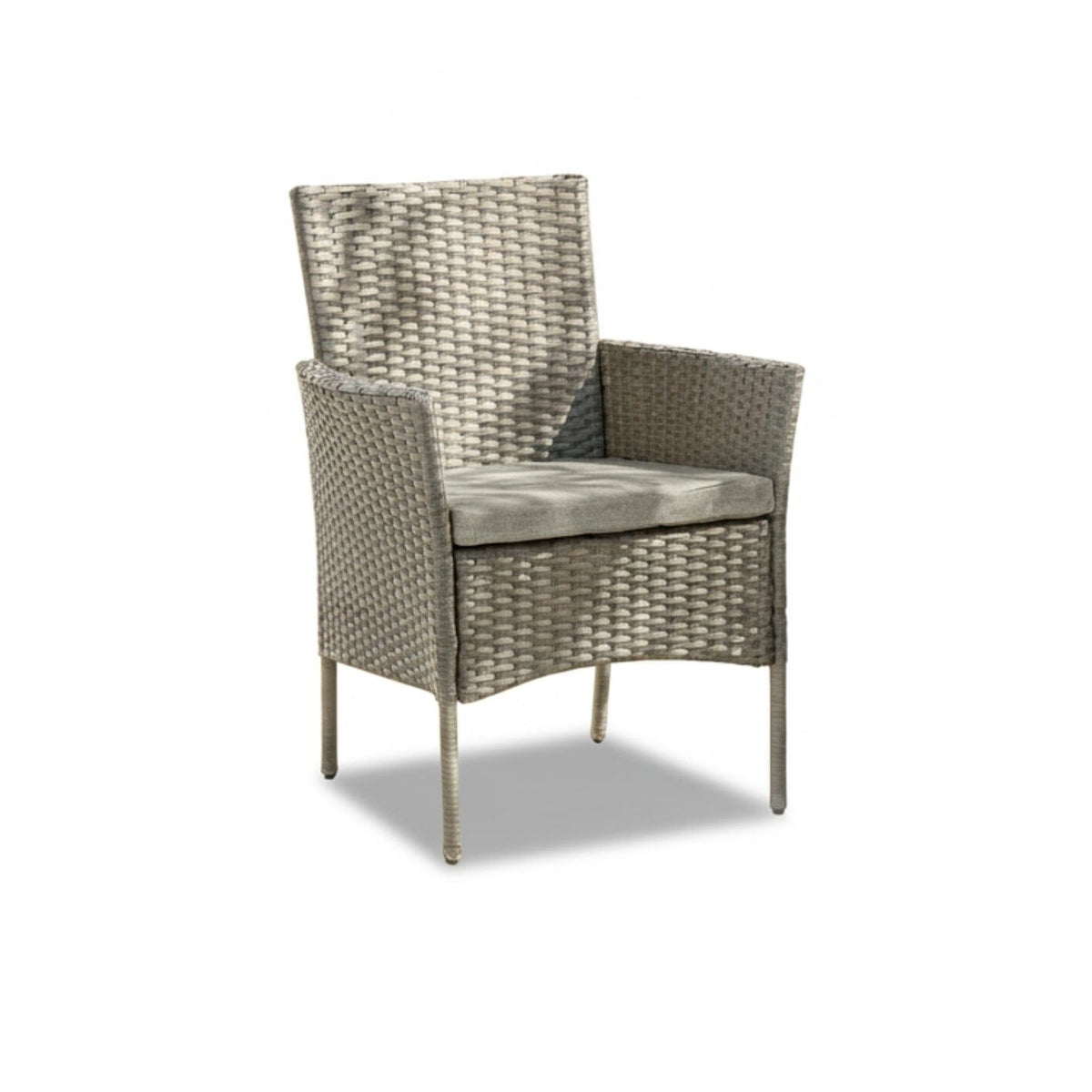 Kemble 2 Seater Rattan Bistro Dining Set - Light Grey