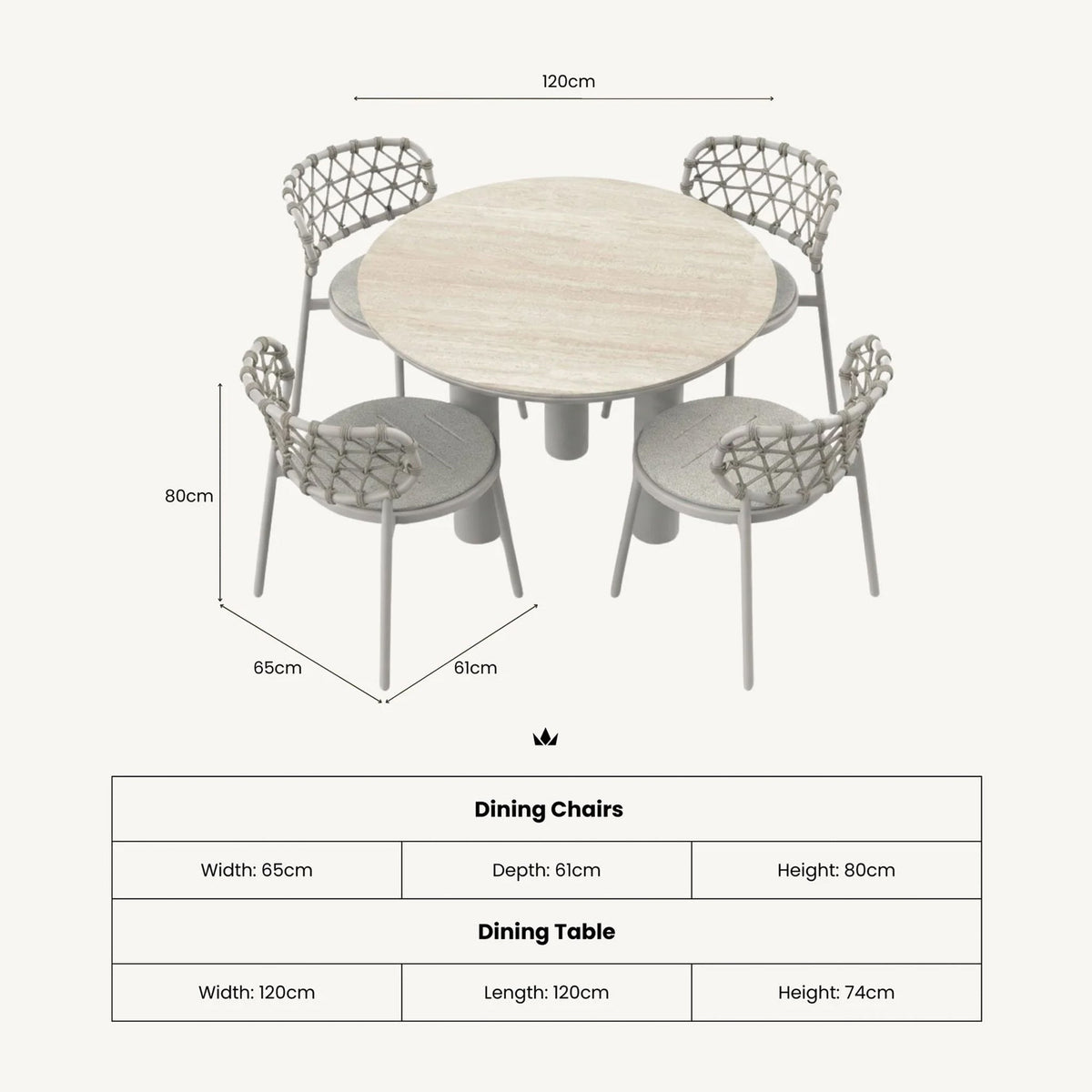 Koko 4 Seater Dining Table & Chairs