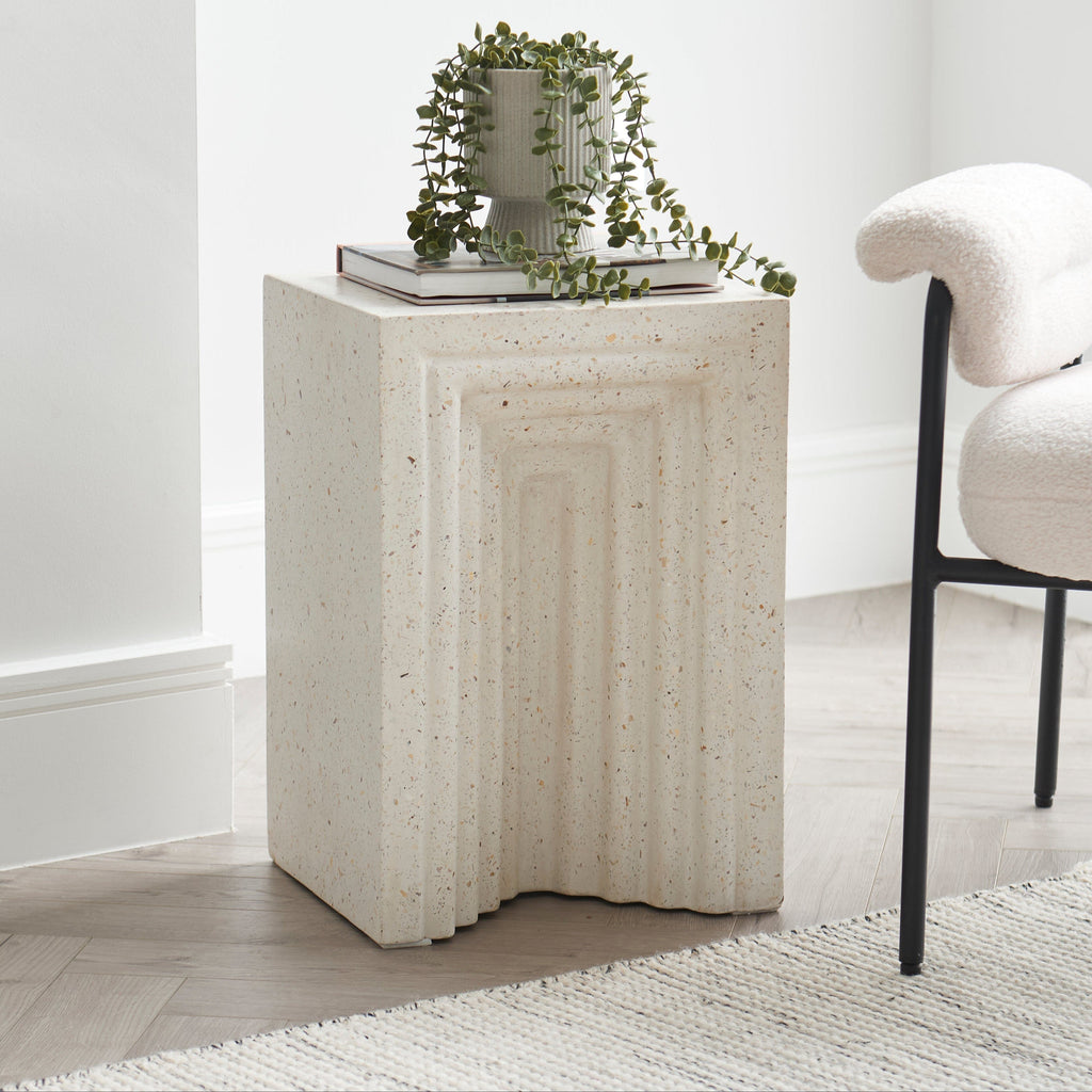Karasi Pearl Terrazzo Concrete Side Table