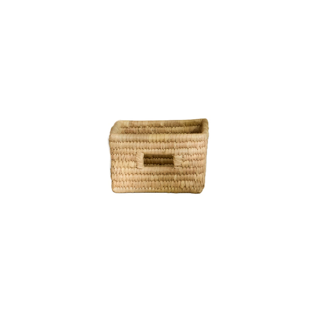 Kasheli 20x15cm Rectangular Basket - Natural Date Leaf