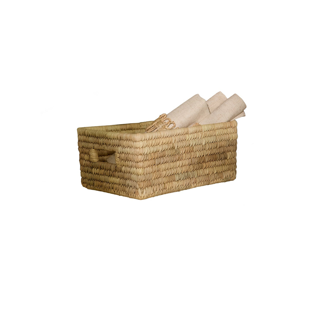 Kasheli 25x20cm Rectangular Basket - Natural Date Leaf