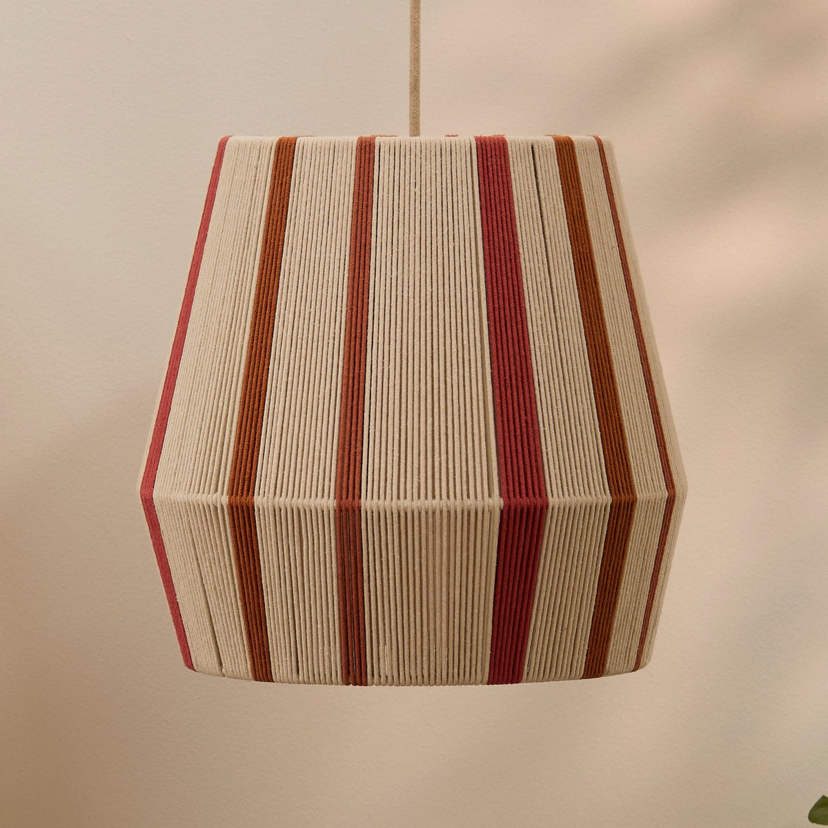 Kateli 35cm Pendant Light - Paprika Stripe