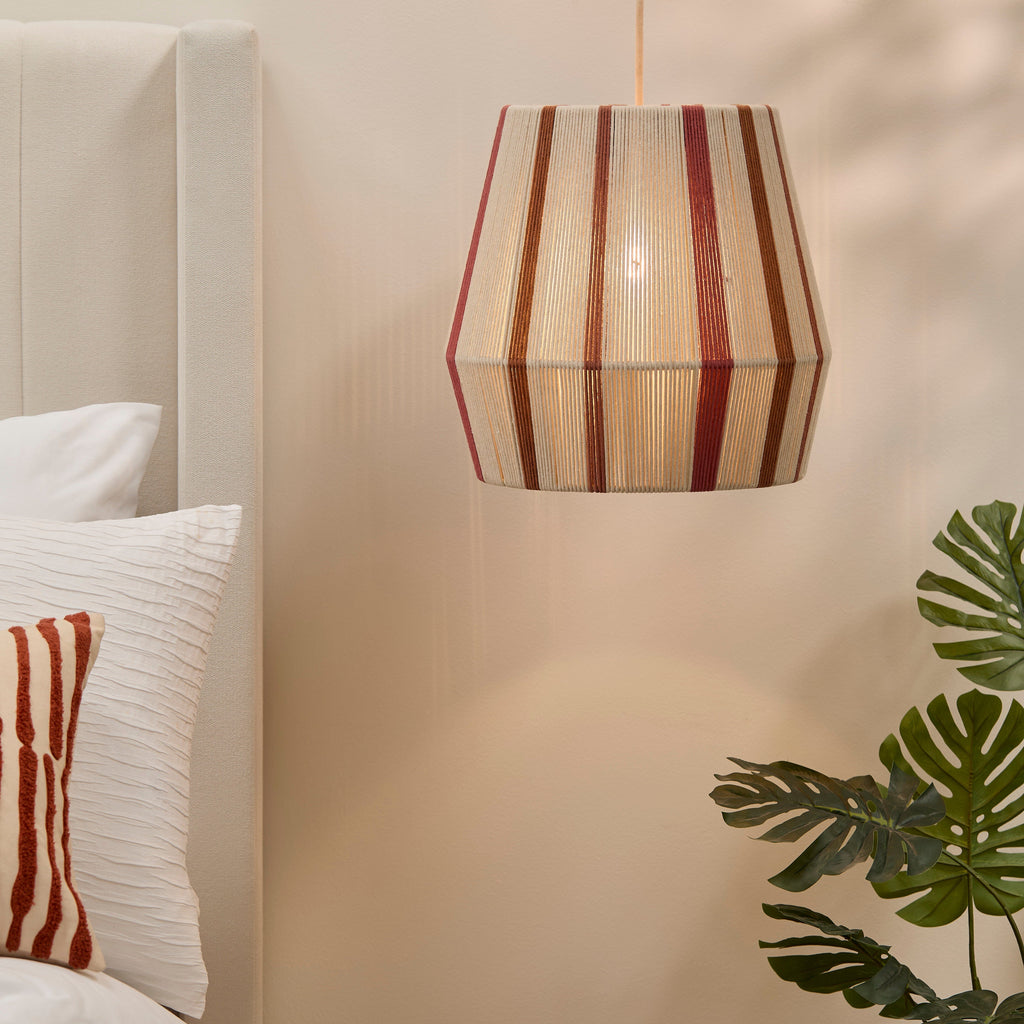 Kateli 35cm Pendant Light - Paprika Stripe