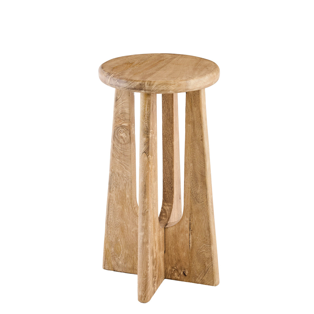 Kehlani Chalked Mango Wood Bar Stool