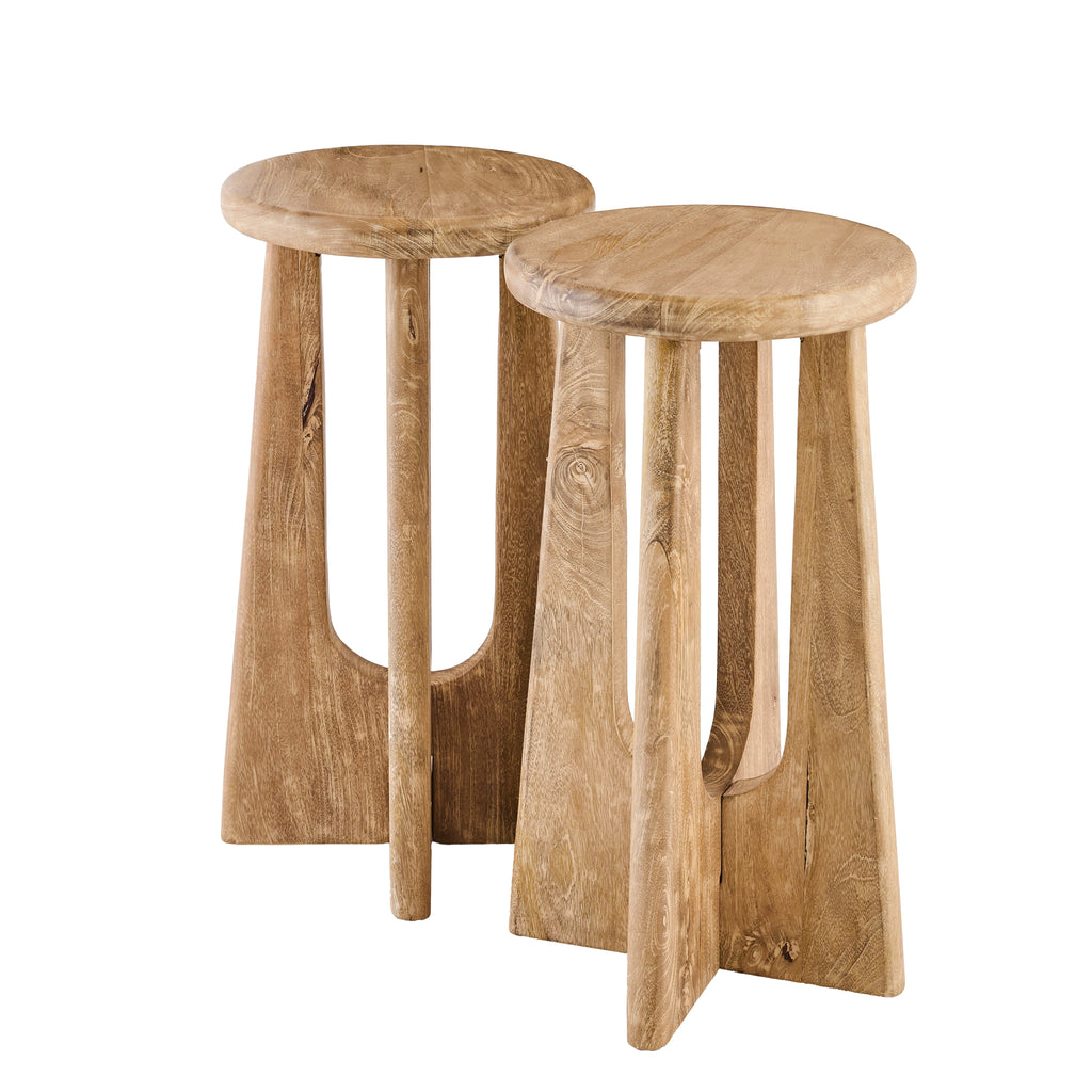 Outlet - Kehlani Chalked Mango Wood Bar Stool