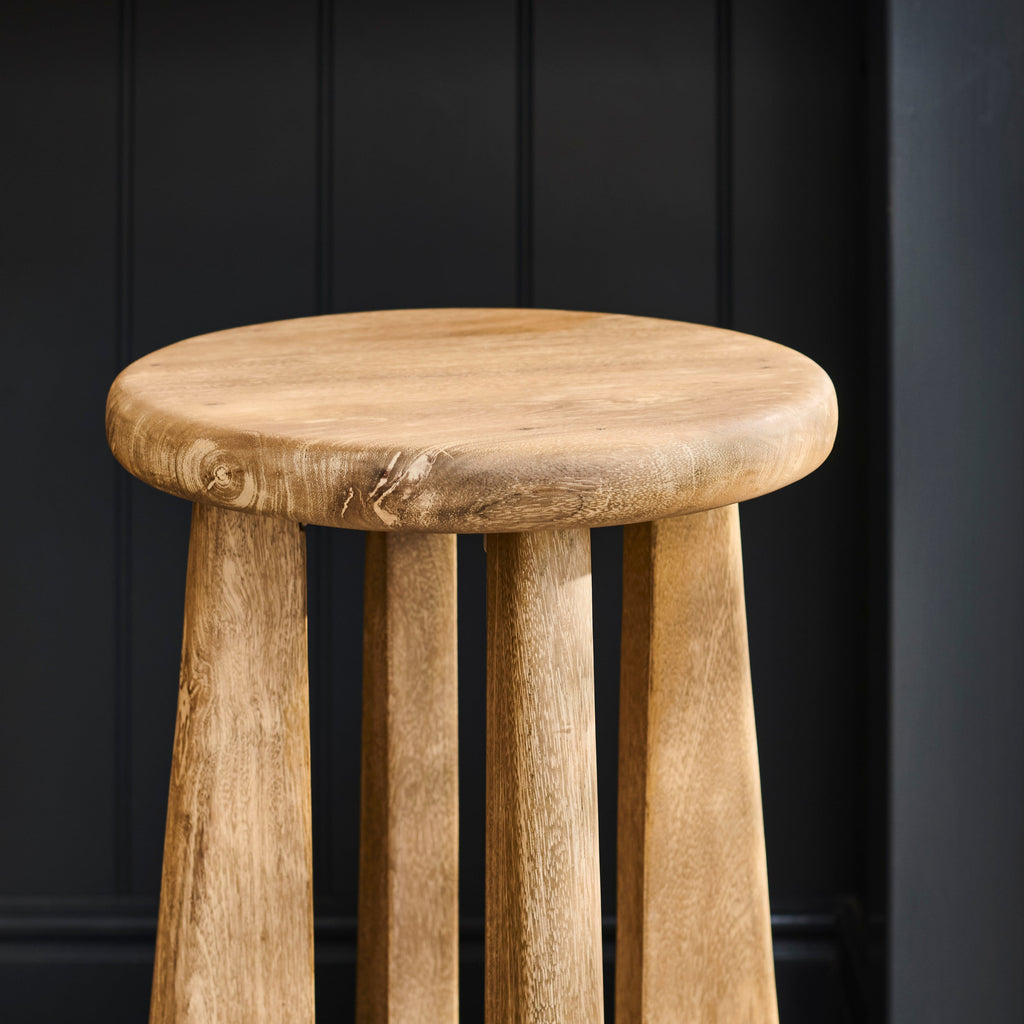 Outlet - Kehlani Chalked Mango Wood Bar Stool