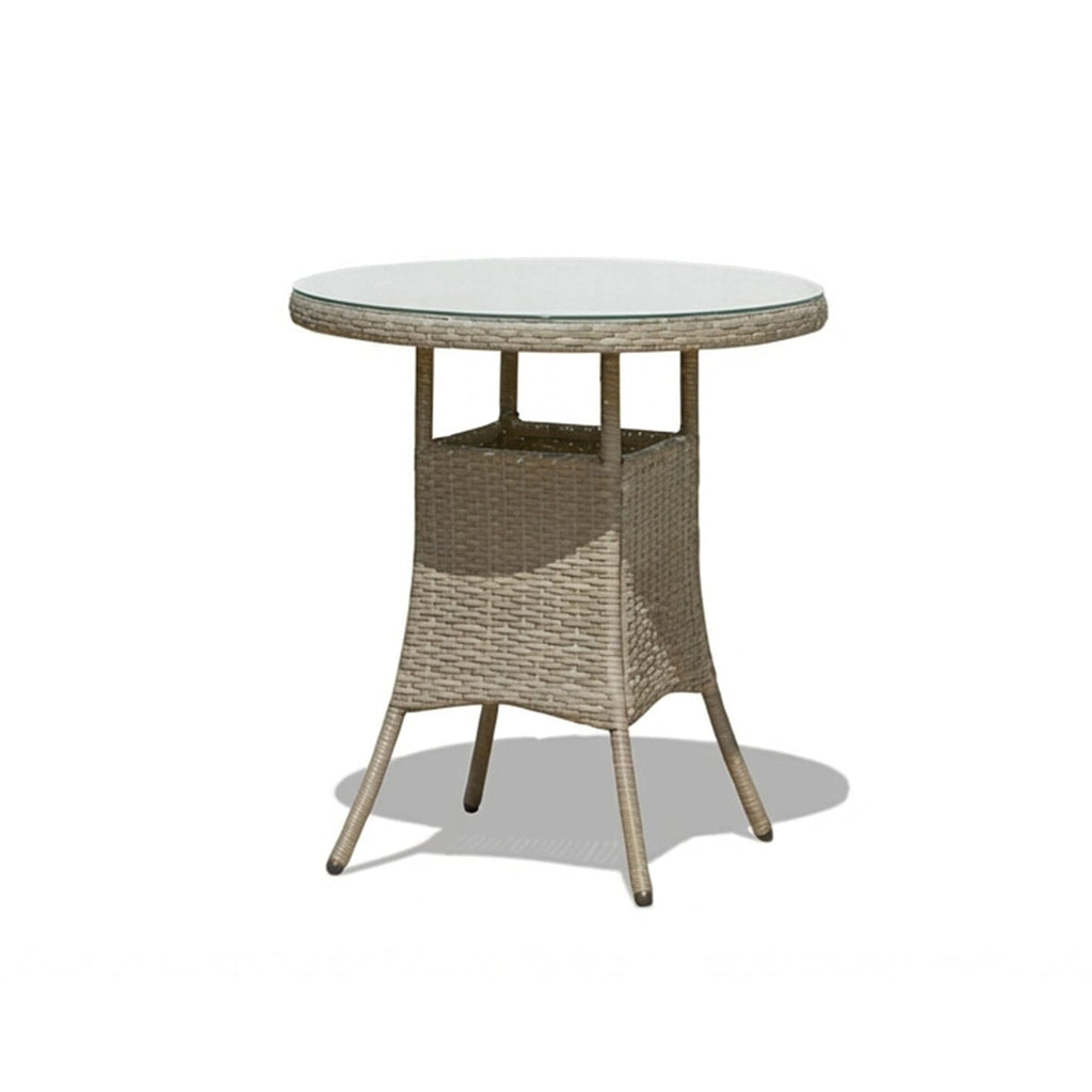 Kemble 2 Seater Rattan Bistro Dining Set - Light Grey