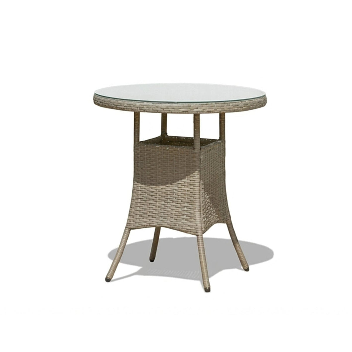 Kemble 2 Seater Rattan Bistro Dining Set - Light Grey
