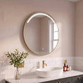 Kimbridge 90cm LED Round Bathroom Mirror - Gold