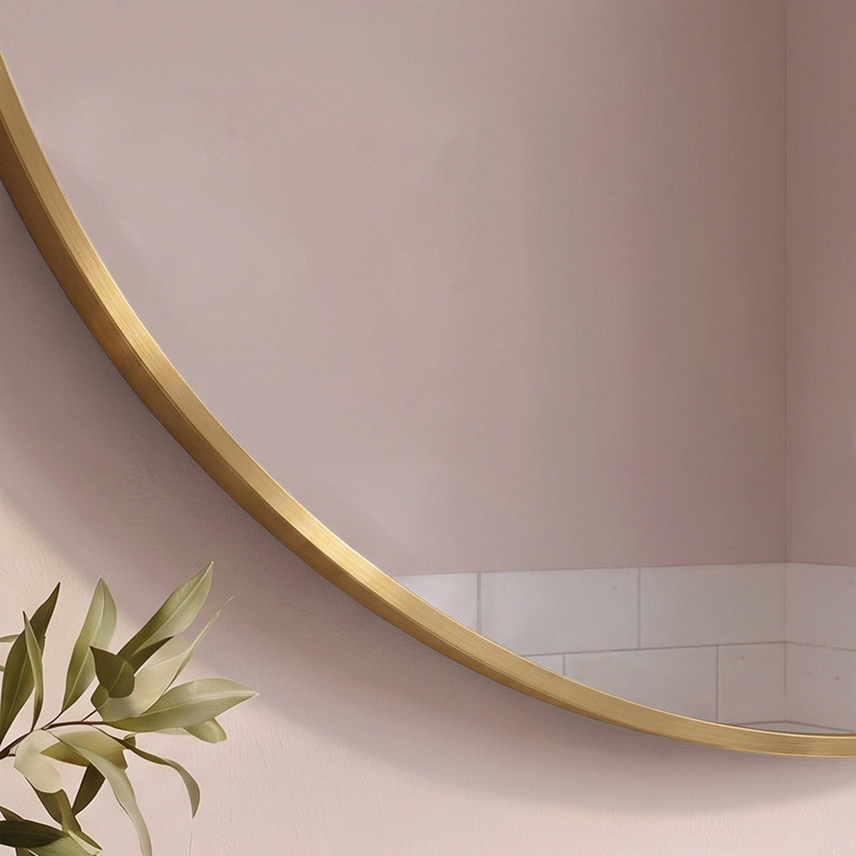 Kimbridge 90cm LED Round Bathroom Mirror - Gold