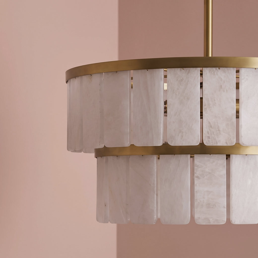 Kinver 43cm Resin Double Chandelier - Gold