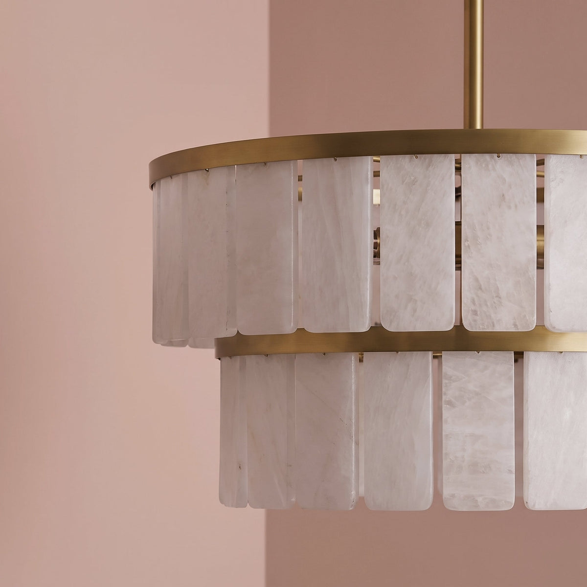 Kinver 43cm Resin Double Chandelier - Gold