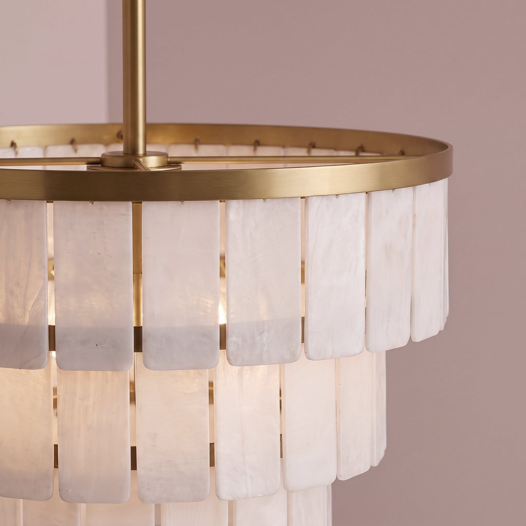 Kinver 43cm Resin Triple Chandelier - Gold