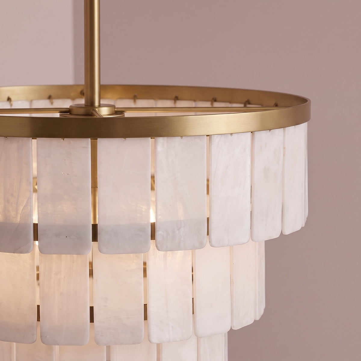 Kinver 43cm Resin Triple Chandelier - Gold