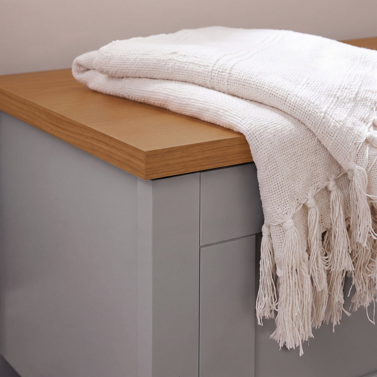 Bampton Blanket Box - Stone Grey