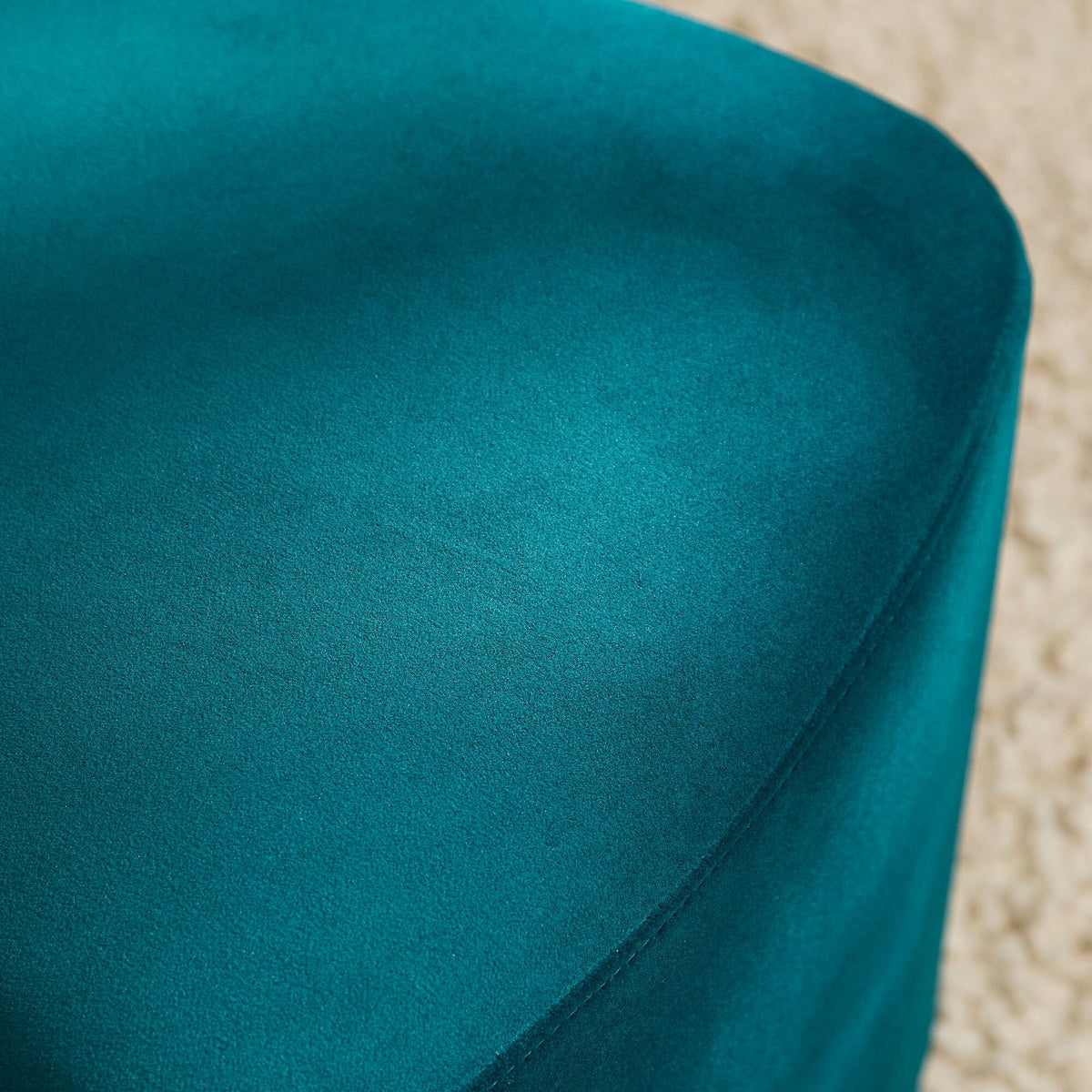 Alder Footstool - Deep Teal
