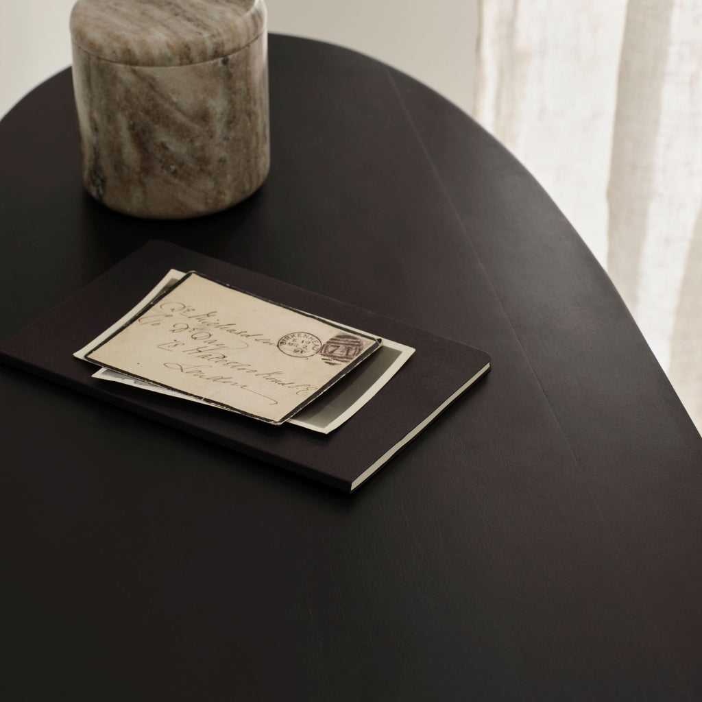Adam 140cm Jet Black Oval Console Table