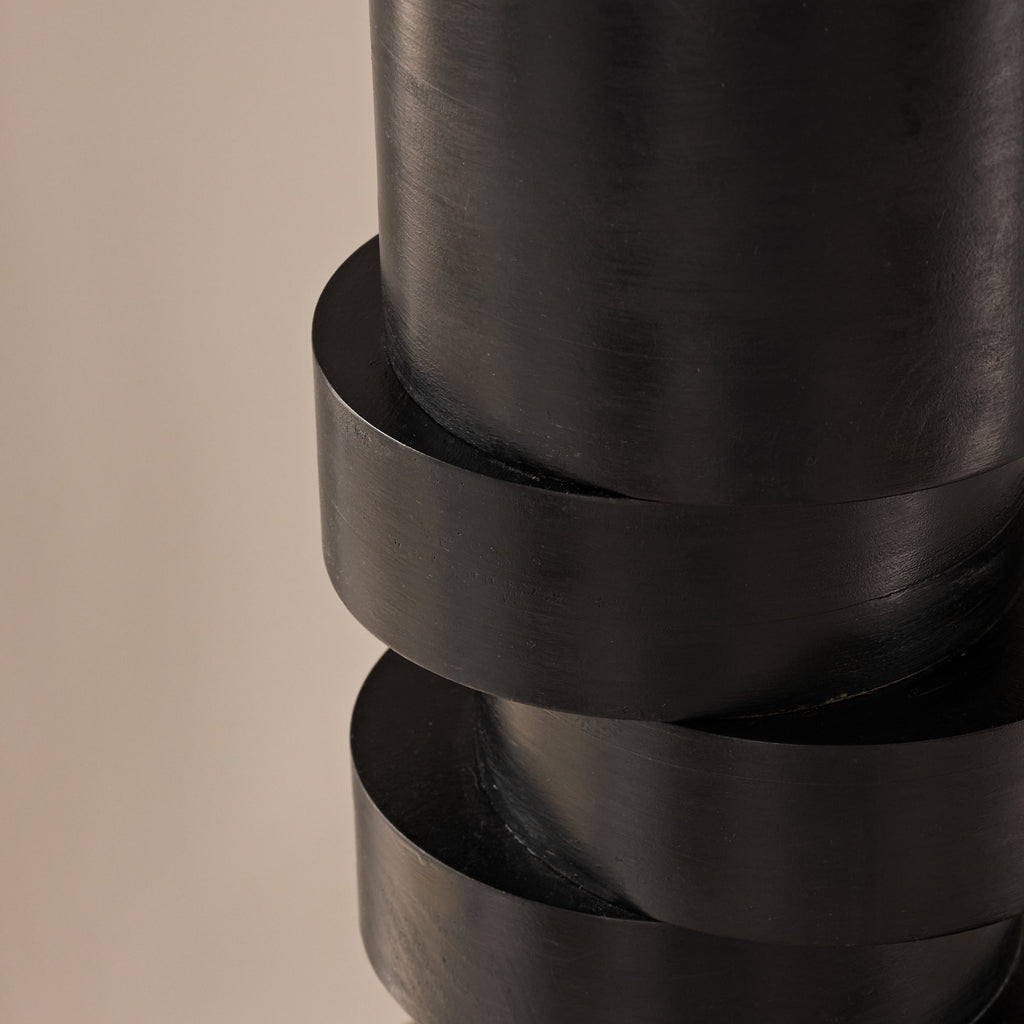 Adam 45cm Table Lamp Base - Jet Black Mango Wood