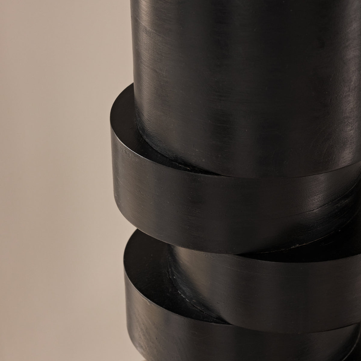 Adam 45cm Table Lamp Base - Jet Black Mango Wood