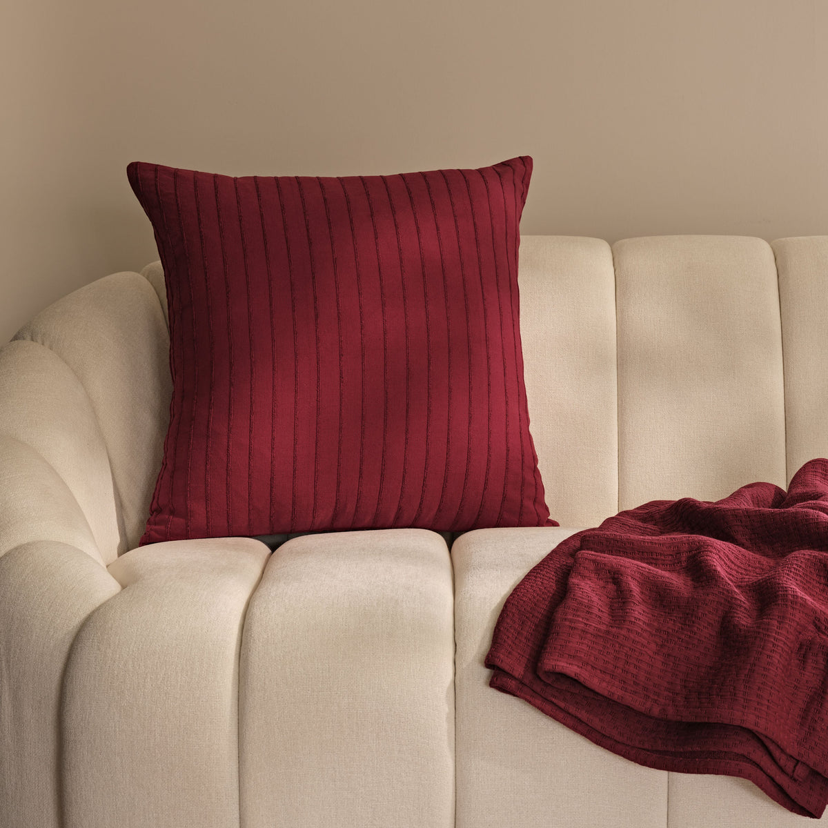 Ludbrook 45x45cm Cushion Cover - Burgundy Red