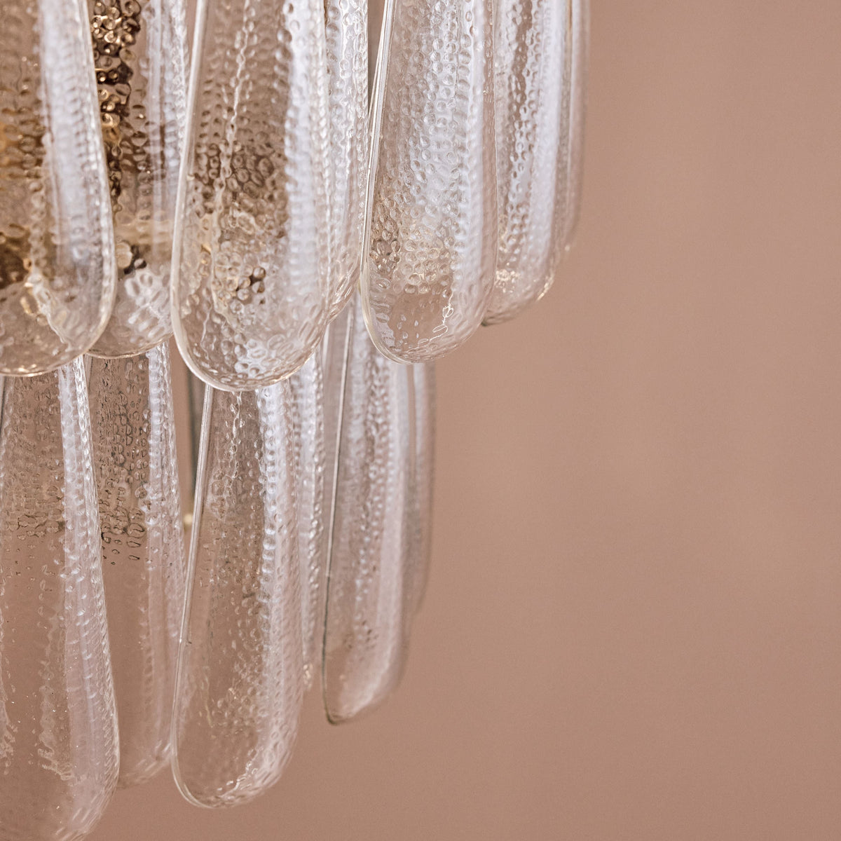 Lussington 89cm Glass Chandelier - Gold