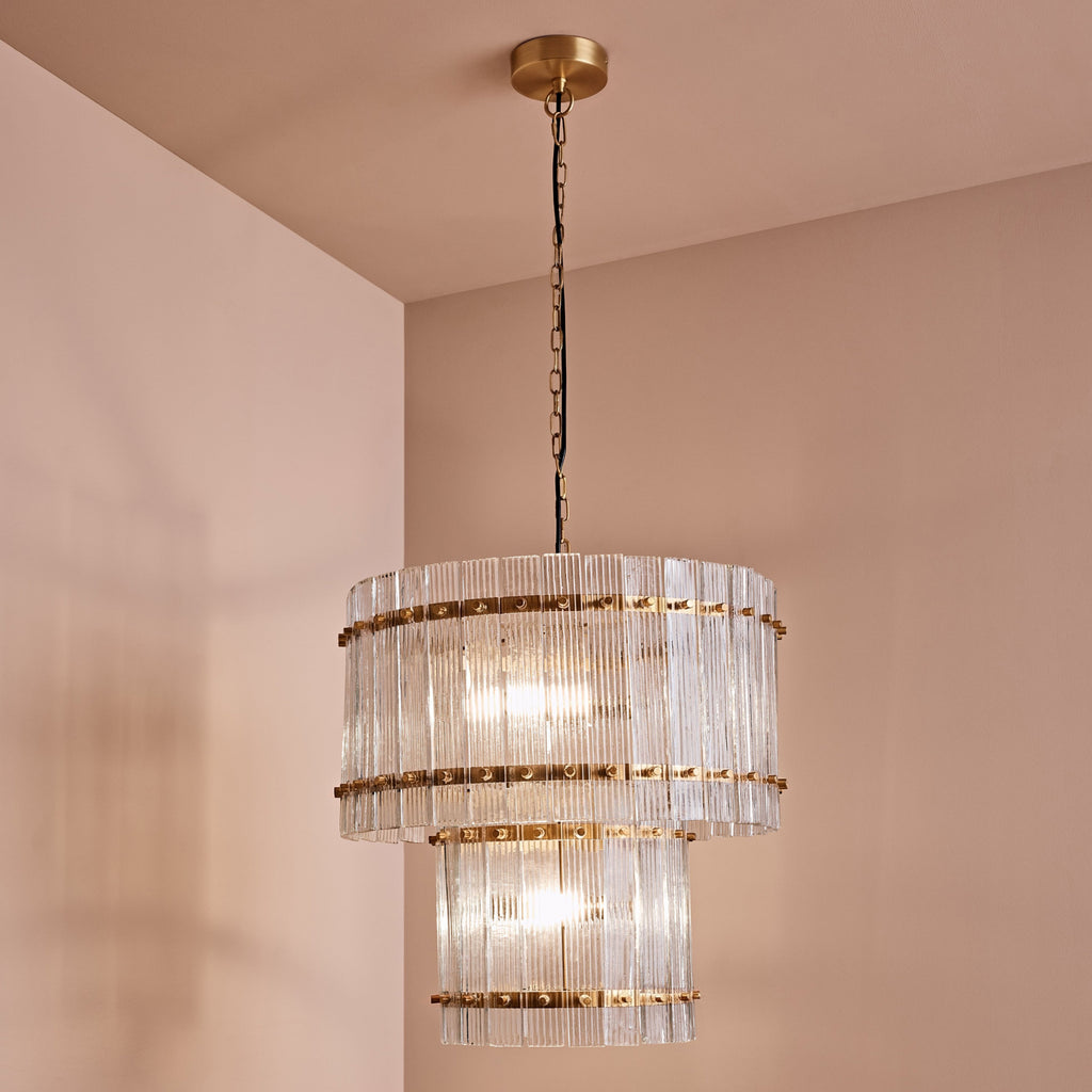 Orleton 56cm Double Layer Chandelier - Heirloom Brass